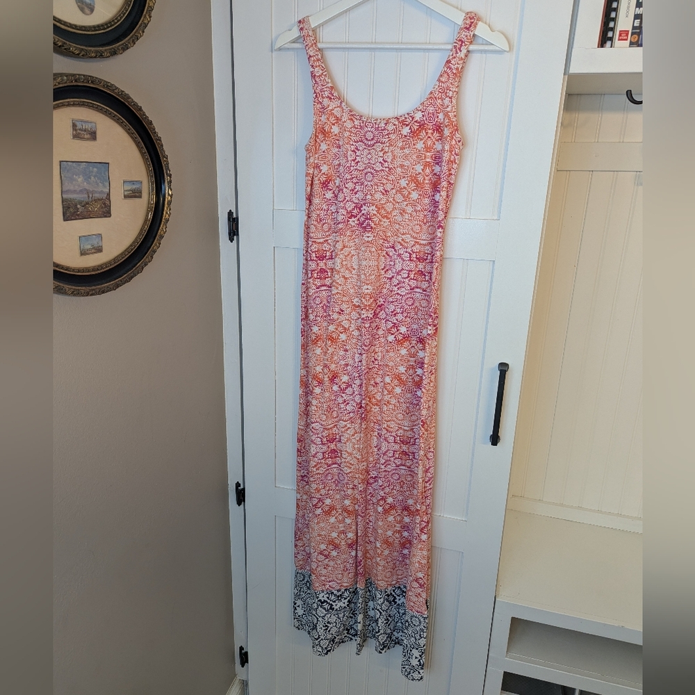 Tommy Bahama Pink and Orange Maxi Dress